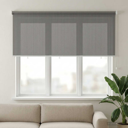 Outdoor Roller Blind 90% UV Block Light Grey 140 x 140 cm HDPE
