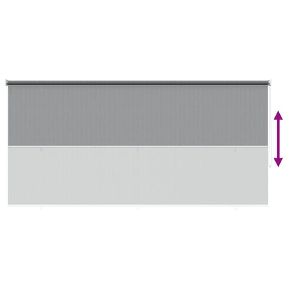 Outdoor Roller Blind 90% UV Block Light Grey 400 x 140 cm HDPE