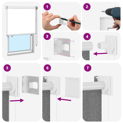 Outdoor Roller Blind 90% UV Block Light Grey 400 x 140 cm HDPE