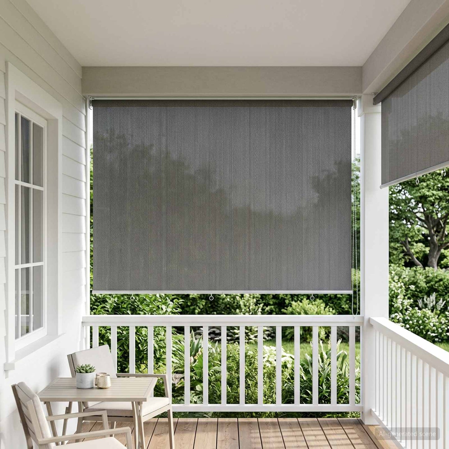 Outdoor Roller Blind 90% UV Block Light Grey 200 x 230 cm HDPE