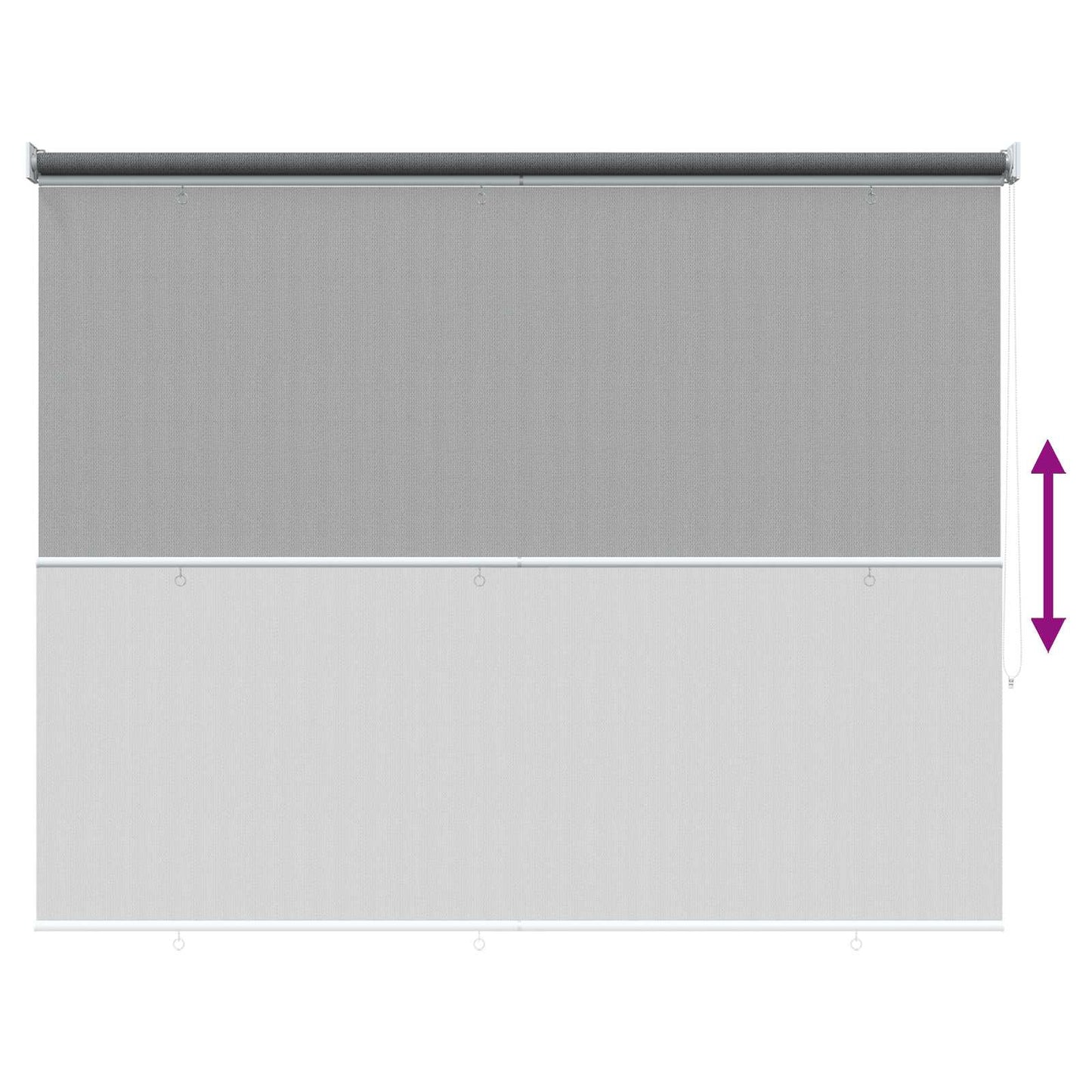 Outdoor Roller Blind 90% UV Block Light Grey 220 x 230 cm HDPE