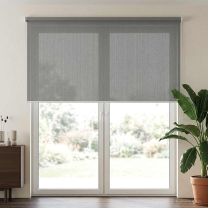Outdoor Roller Blind 90% UV Block Light Grey 240 x 230 cm HDPE