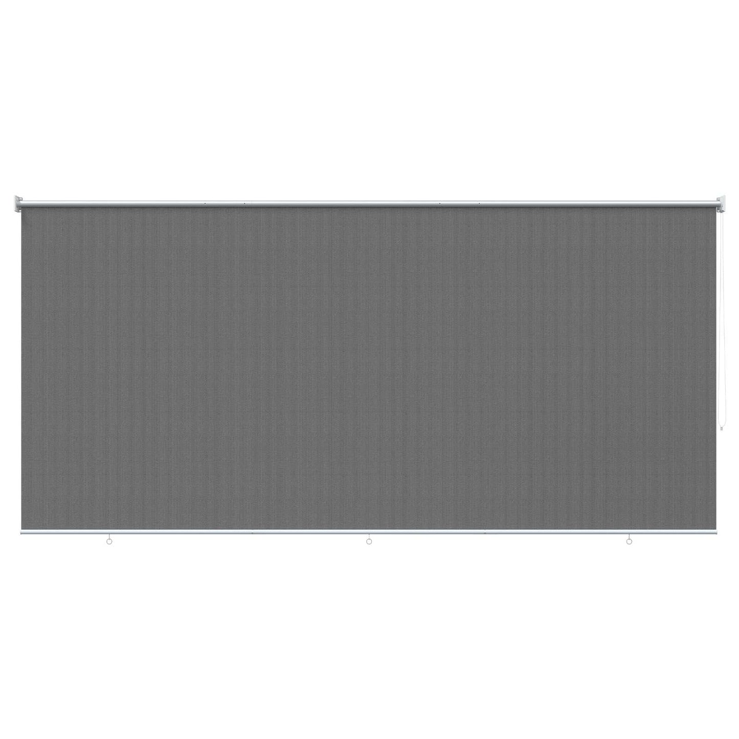 Outdoor Roller Blind 90% UV Block Light Grey 350 x 230 cm HDPE
