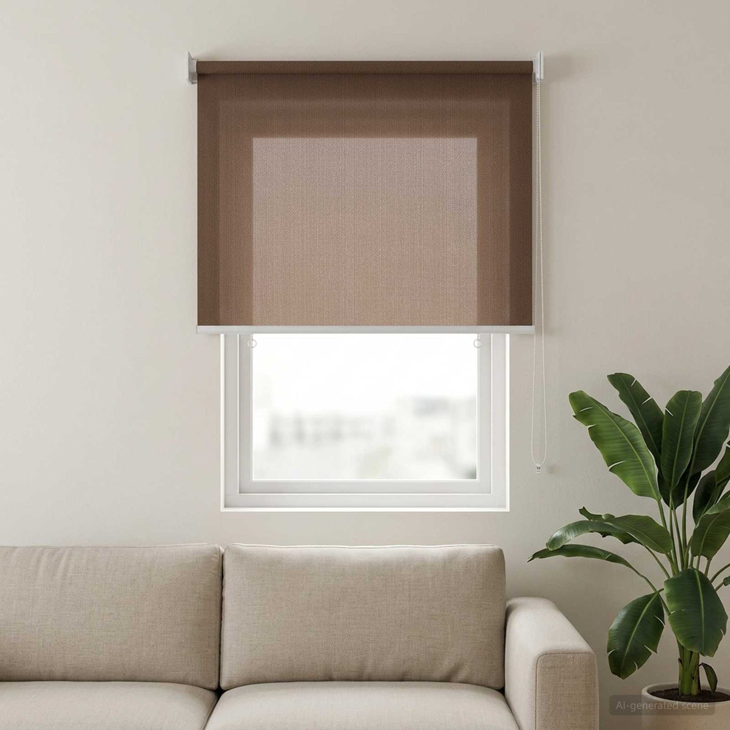 Outdoor Roller Blind 90% UV Block Taupe 60 x 140 cm HDPE