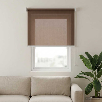 Outdoor Roller Blind 90% UV Block Taupe 100 x 140 cm HDPE