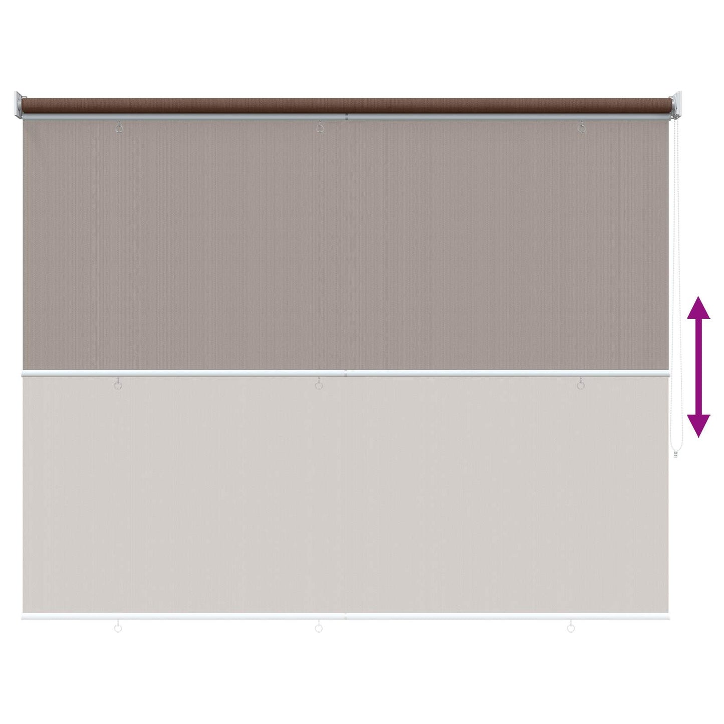 Outdoor Roller Blind 90% UV Block Taupe 140 x 140 cm HDPE