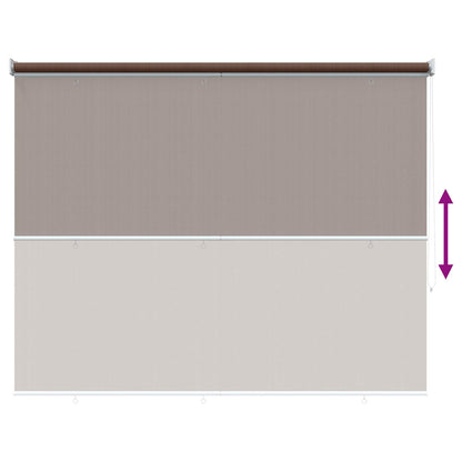 Outdoor Roller Blind 90% UV Block Taupe 160 x 140 cm HDPE