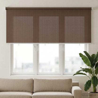 Outdoor Roller Blind 90% UV Block Taupe 200 x 140 cm HDPE