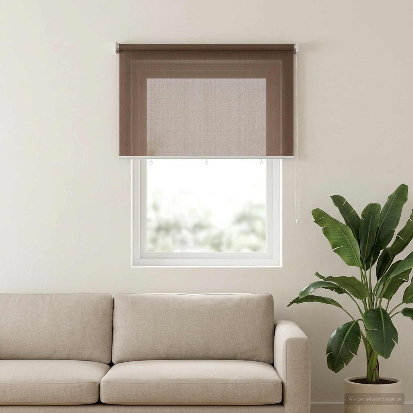Outdoor Roller Blind 90% UV Block Taupe 220 x 140 cm HDPE