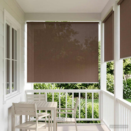 Outdoor Roller Blind 90% UV Block Taupe 220 x 140 cm HDPE