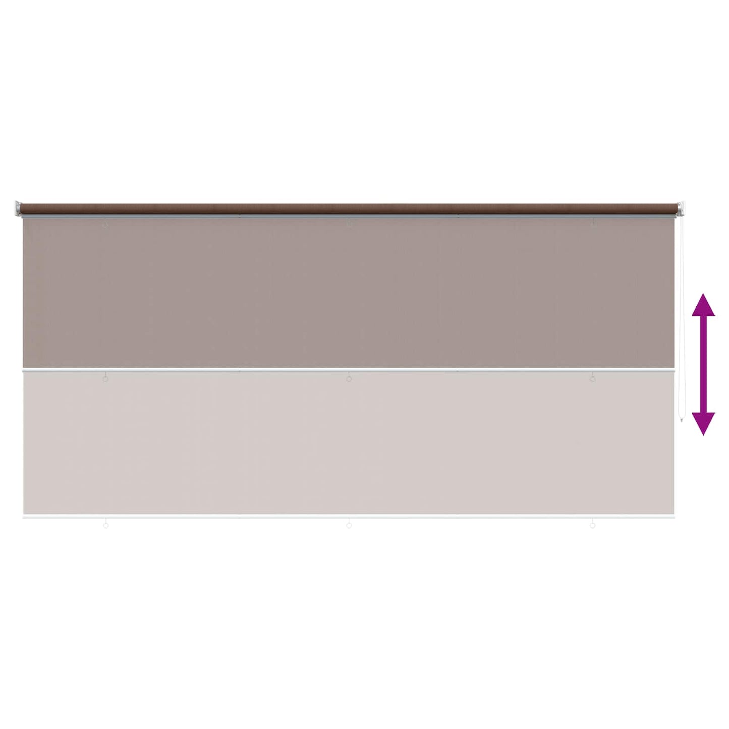 Outdoor Roller Blind 90% UV Block Taupe 300 x 140 cm HDPE
