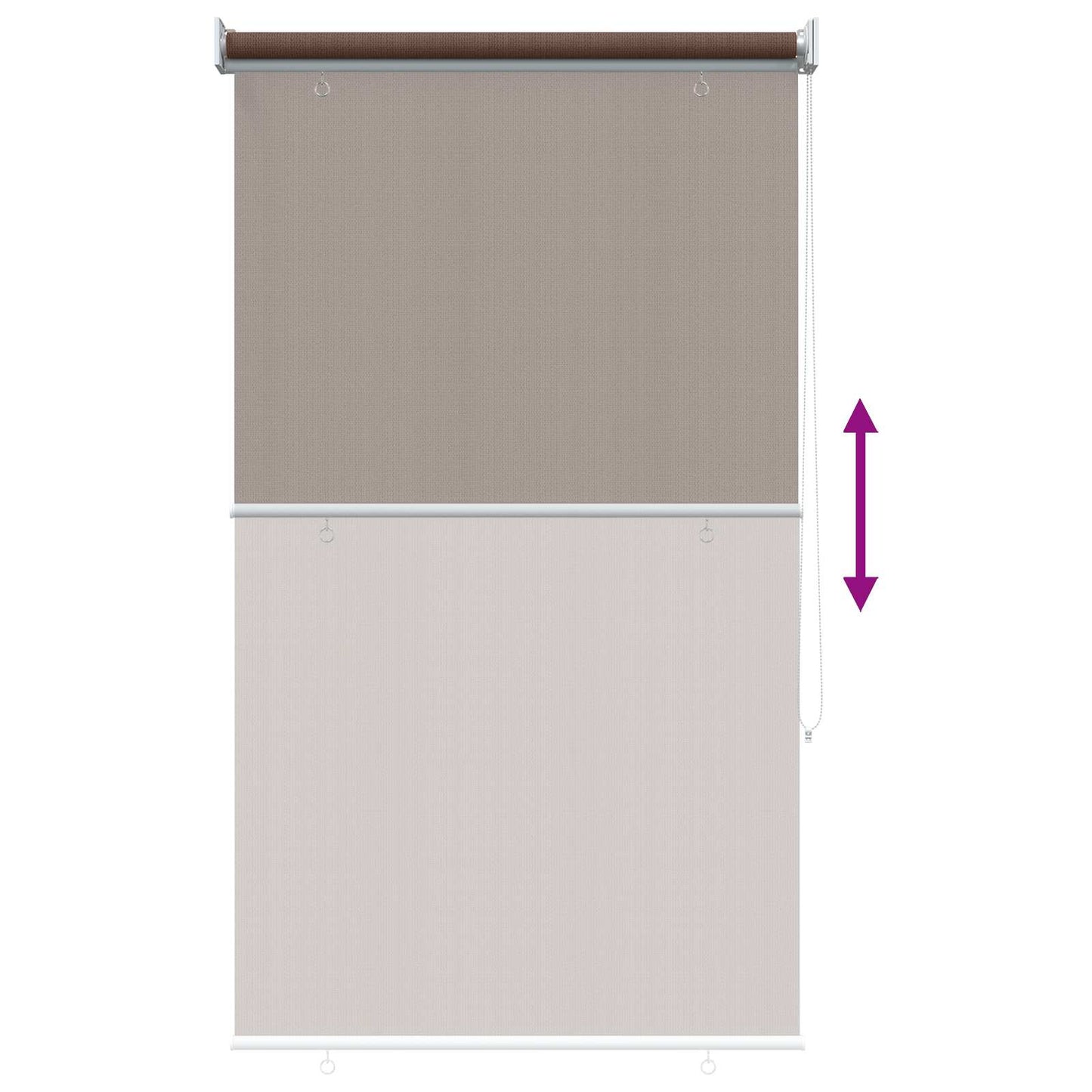 Outdoor Roller Blind 90% UV Block Taupe 60 x 230 cm HDPE