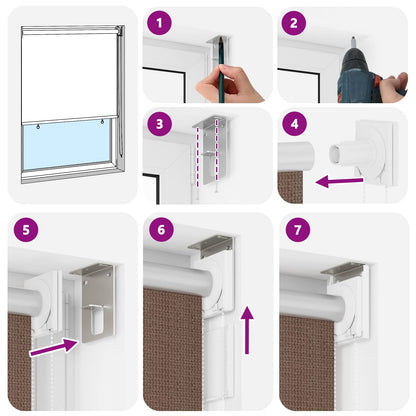 Outdoor Roller Blind 90% UV Block Taupe 80 x 230 cm HDPE