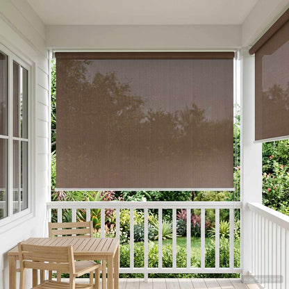 Outdoor Roller Blind 90% UV Block Taupe 100 x 230 cm HDPE