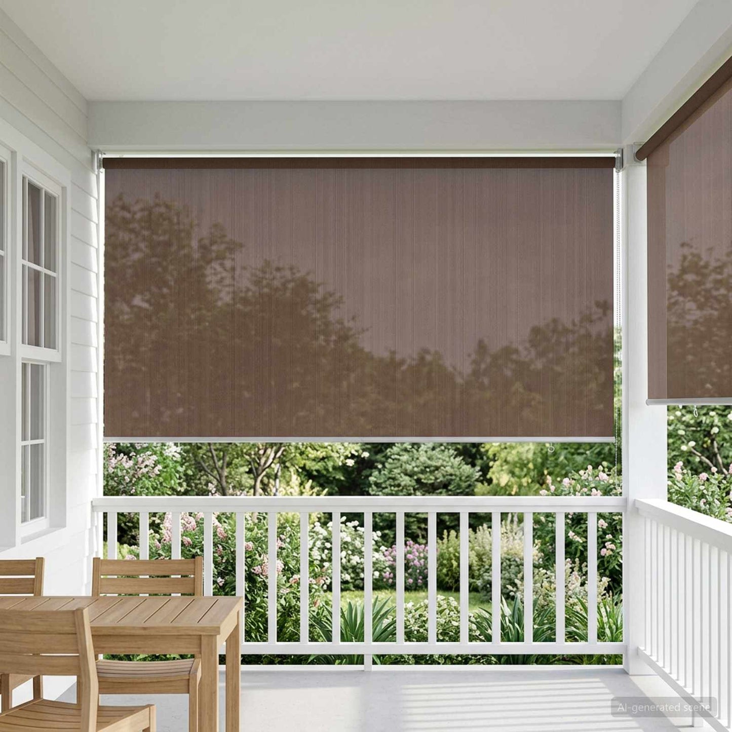 Outdoor Roller Blind 90% UV Block Taupe 140 x 230 cm HDPE
