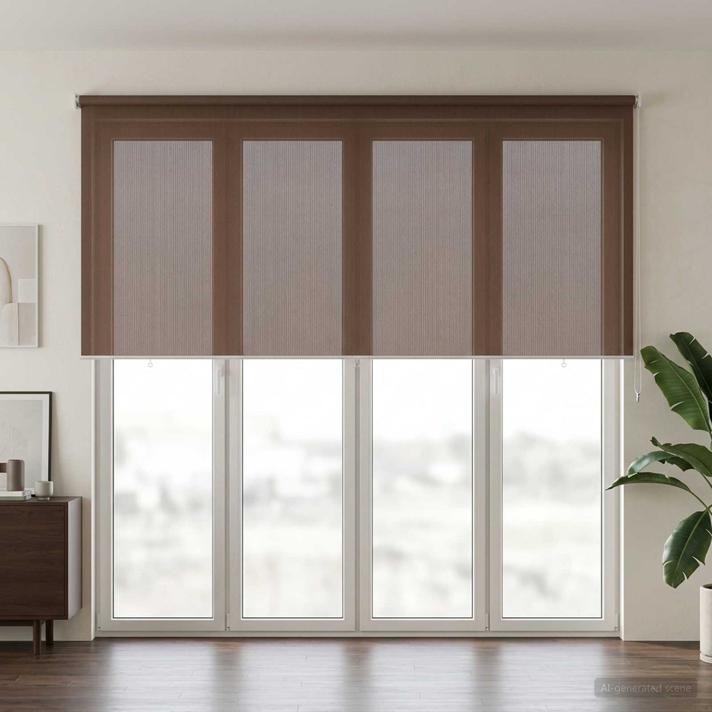 Outdoor Roller Blind 90% UV Block Taupe 300 x 230 cm HDPE