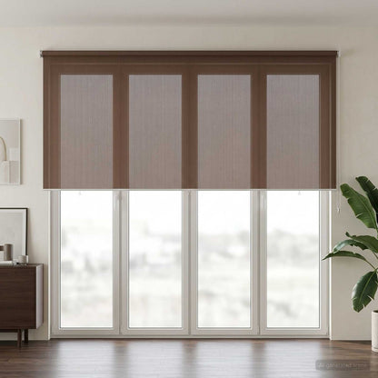 Outdoor Roller Blind 90% UV Block Taupe 400 x 230 cm HDPE