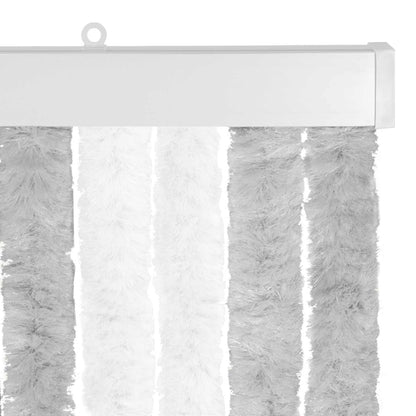 Insect Curtain Chenille Light Grey and White 56 x 200 cm