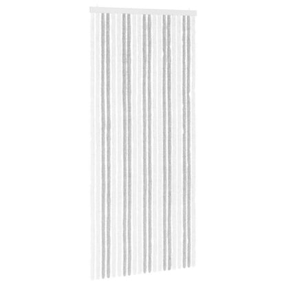 Insect Curtain Chenille Light Grey and White 90 x 200 cm