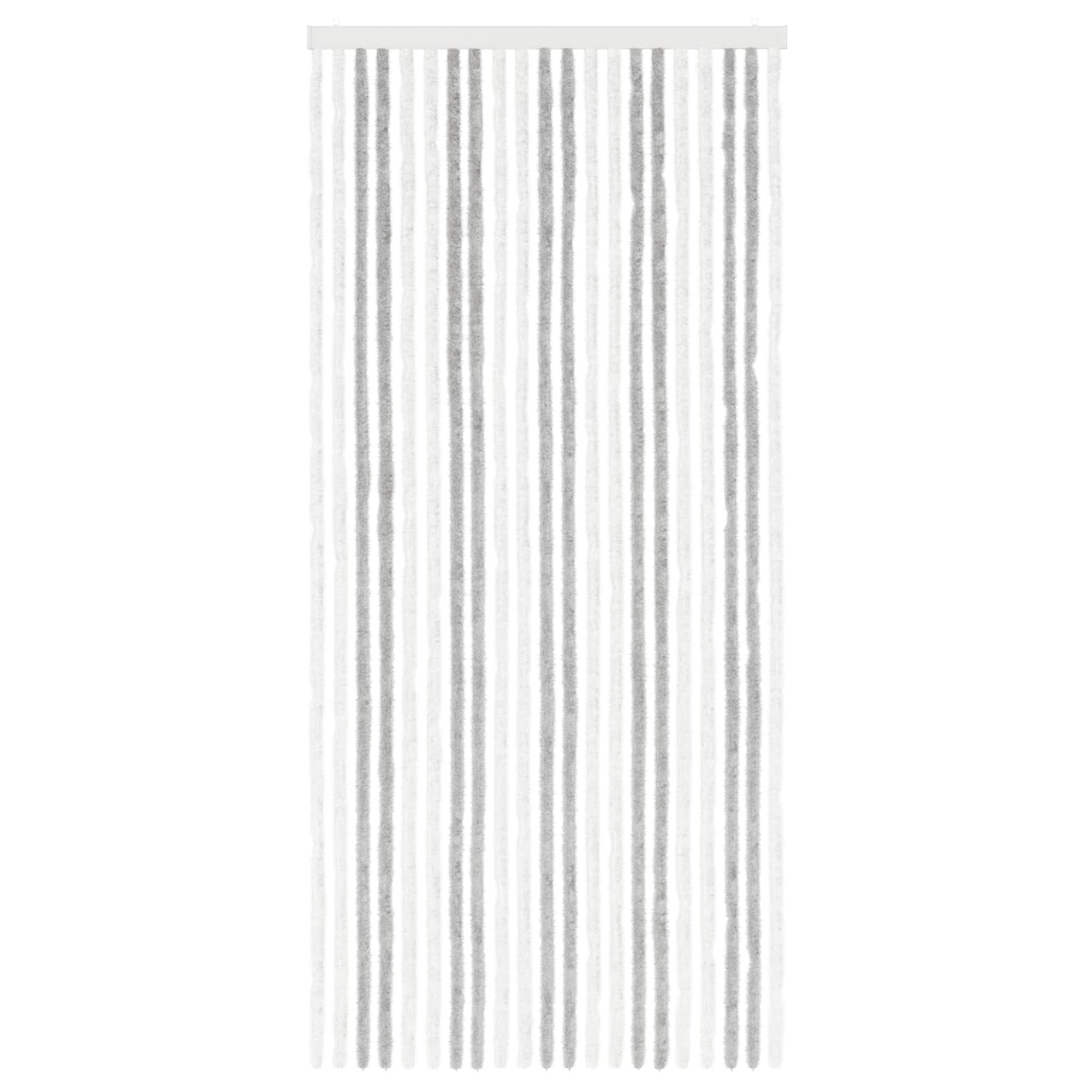 Insect Curtain Chenille Light Grey and White 90 x 200 cm