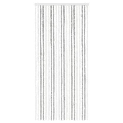 Insect Curtain Chenille Light Grey and White 90 x 200 cm