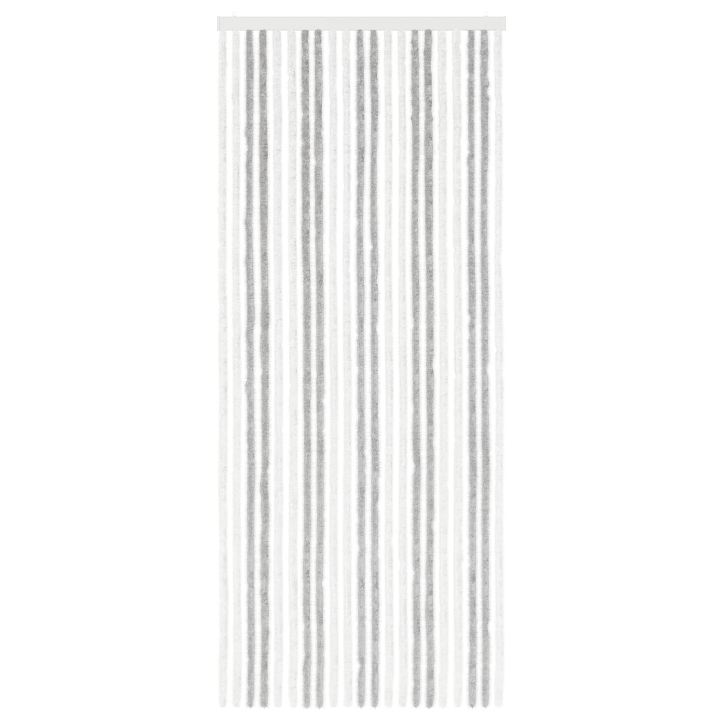 Insect Curtain Chenille Light Grey and White 90 x 220 cm