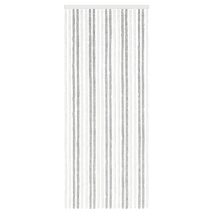 Insect Curtain Chenille Light Grey and White 90 x 220 cm