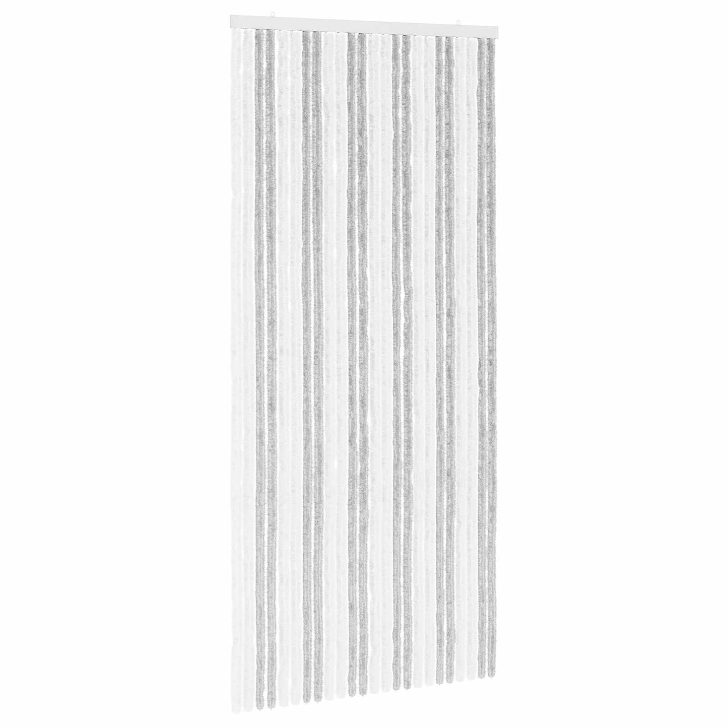 Insect Curtain Chenille Light Grey and White 100 x 220 cm