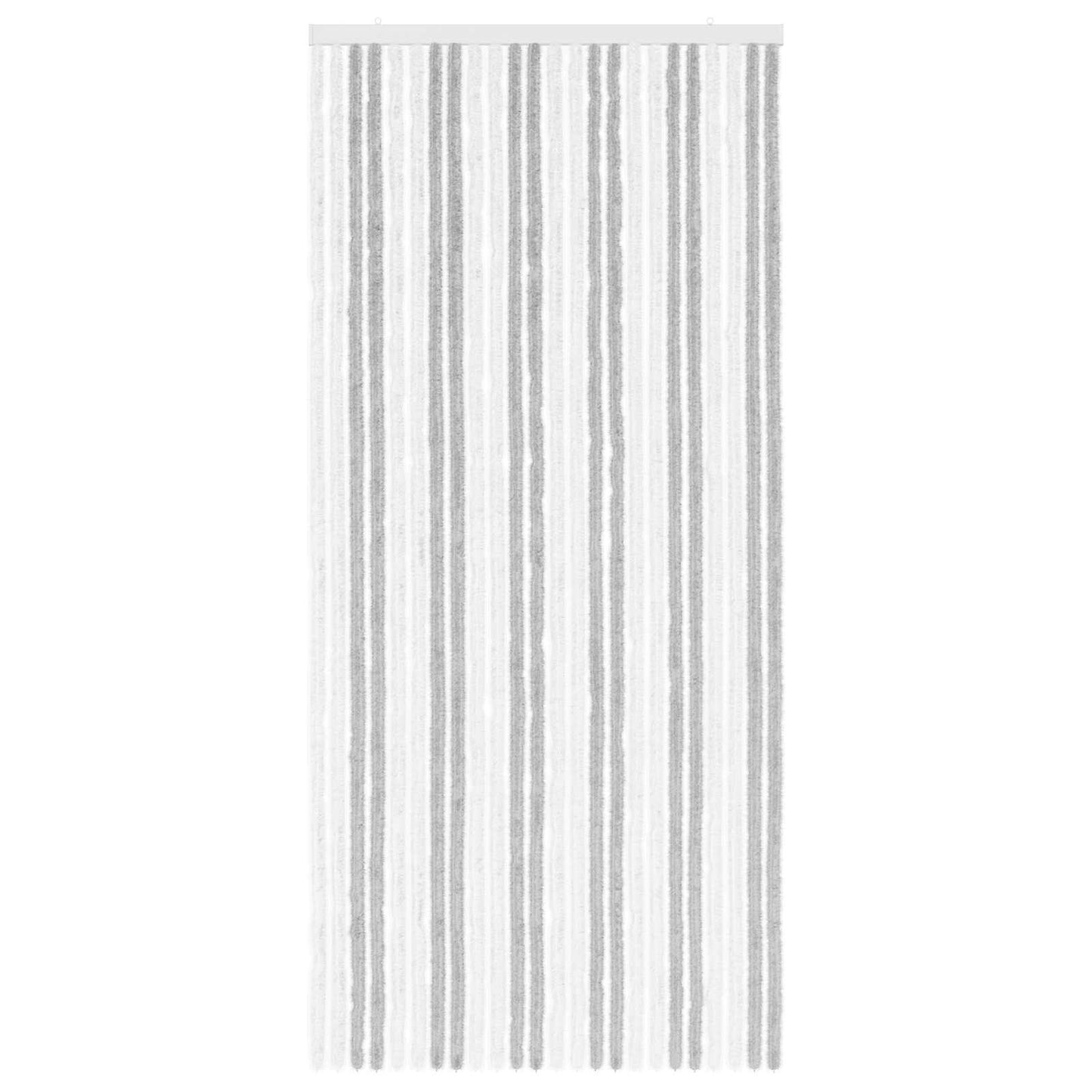 Insect Curtain Chenille Light Grey and White 100 x 220 cm