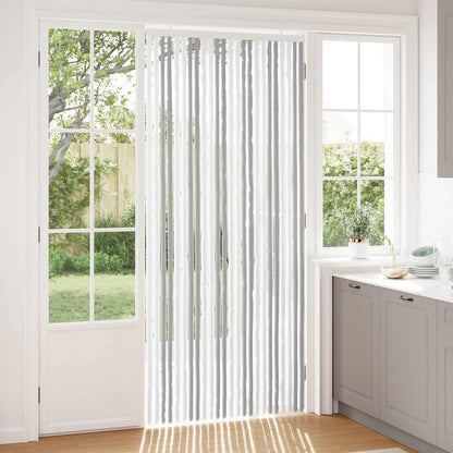 Insect Curtain Chenille Light Grey and White 100 x 230 cm
