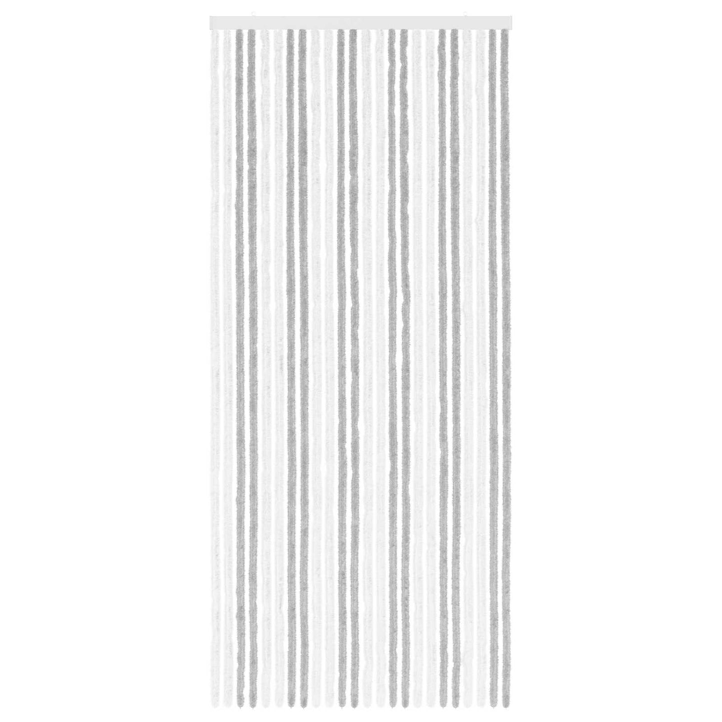 Insect Curtain Chenille Light Grey and White 100 x 230 cm