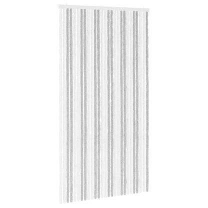 Insect Curtain Chenille Light Grey and White 118 x 220 cm