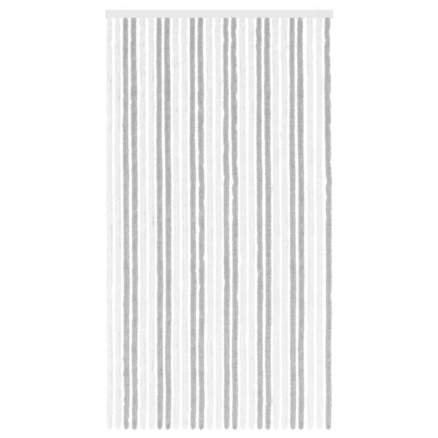 Insect Curtain Chenille Light Grey and White 118 x 220 cm