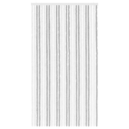 Insect Curtain Chenille Light Grey and White 118 x 220 cm