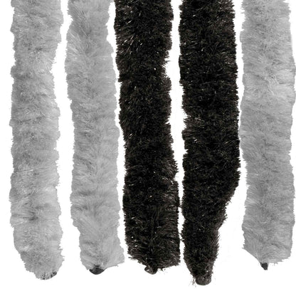 Insect Curtain Chenille Grey and Black 56 x 185 cm 100% PP