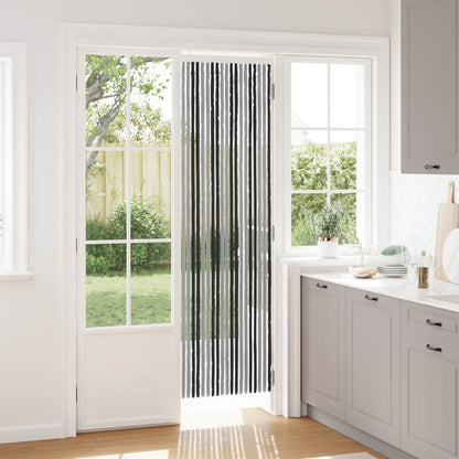 Insect Curtain Chenille Grey and Black 56 x 200 cm 100% PP
