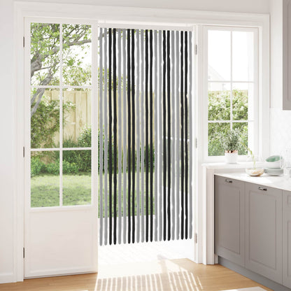 Insect Curtain Chenille Grey and Black 90 x 200 cm 100% PP