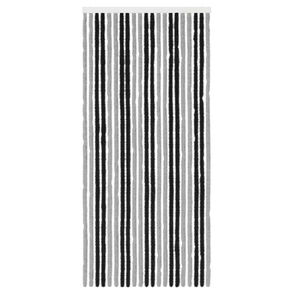 Insect Curtain Chenille Grey and Black 90 x 200 cm 100% PP