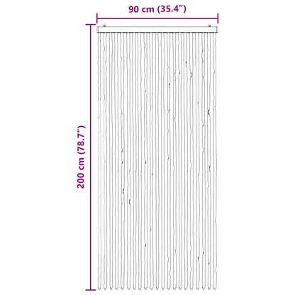 Insect Curtain Chenille Grey and Black 90 x 200 cm 100% PP