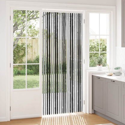 Insect Curtain Chenille Grey and Black 90 x 220 cm 100% PP
