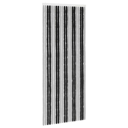 Insect Curtain Chenille Grey and Black 90 x 220 cm 100% PP