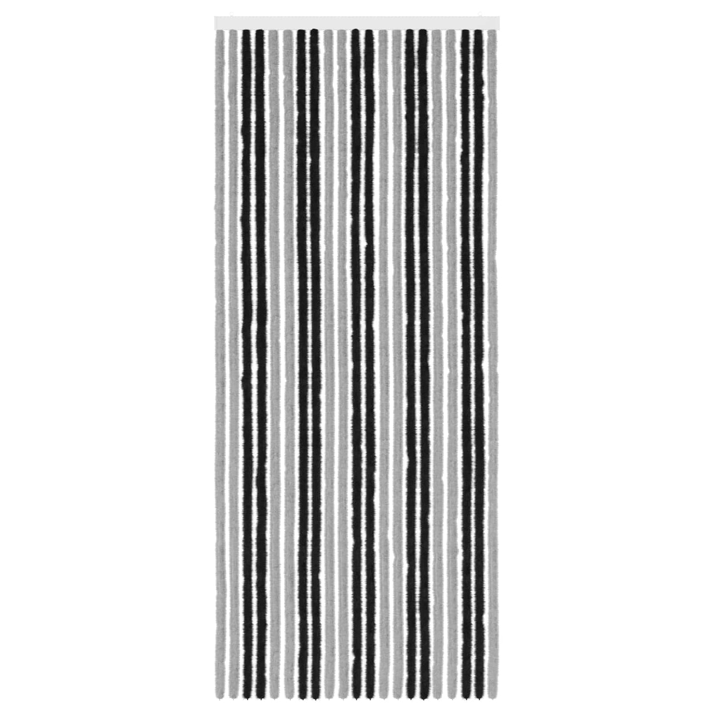 Insect Curtain Chenille Grey and Black 90 x 220 cm 100% PP