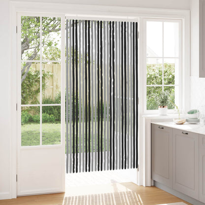 Insect Curtain Chenille Grey and Black 100 x 200 cm 100% PP