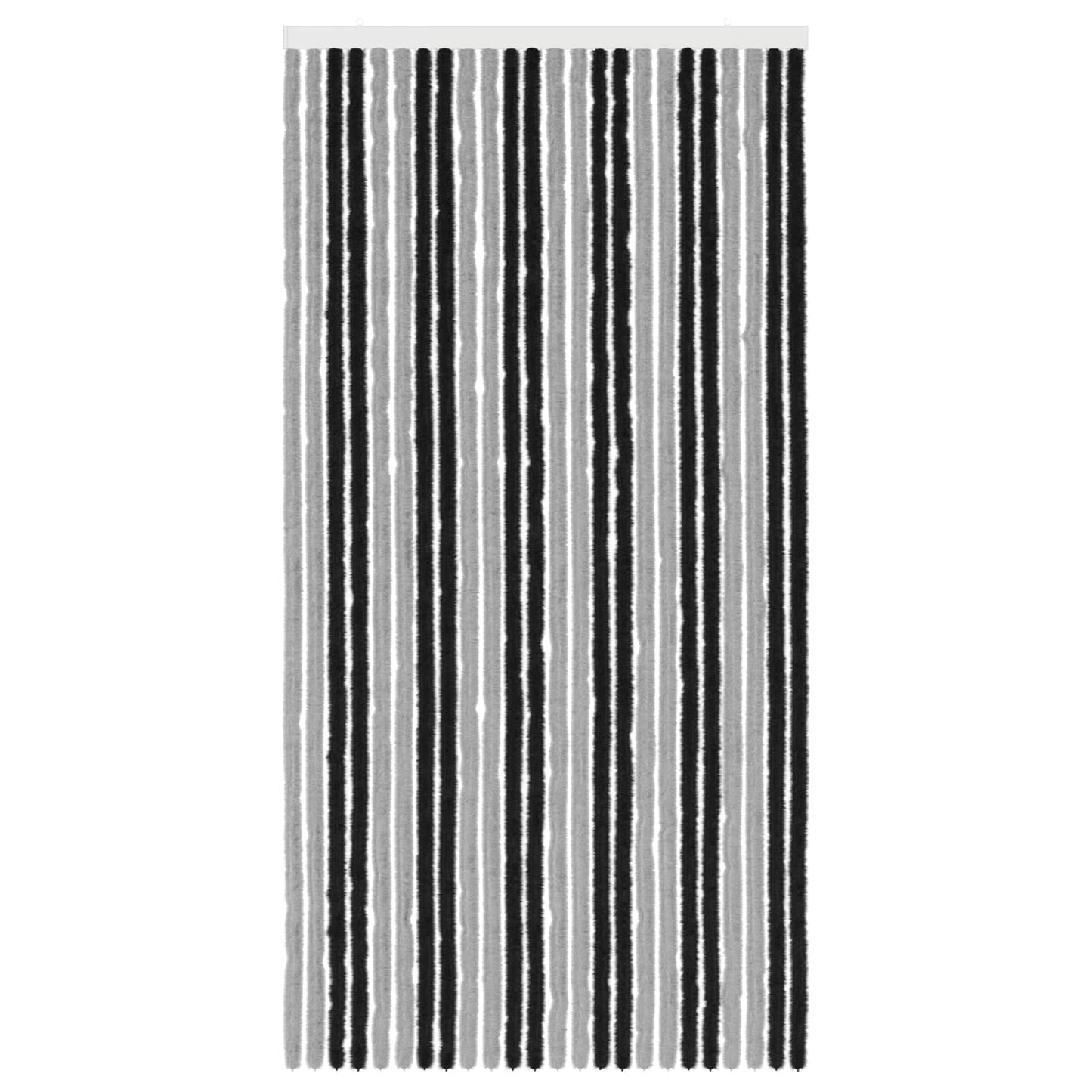 Insect Curtain Chenille Grey and Black 100 x 200 cm 100% PP