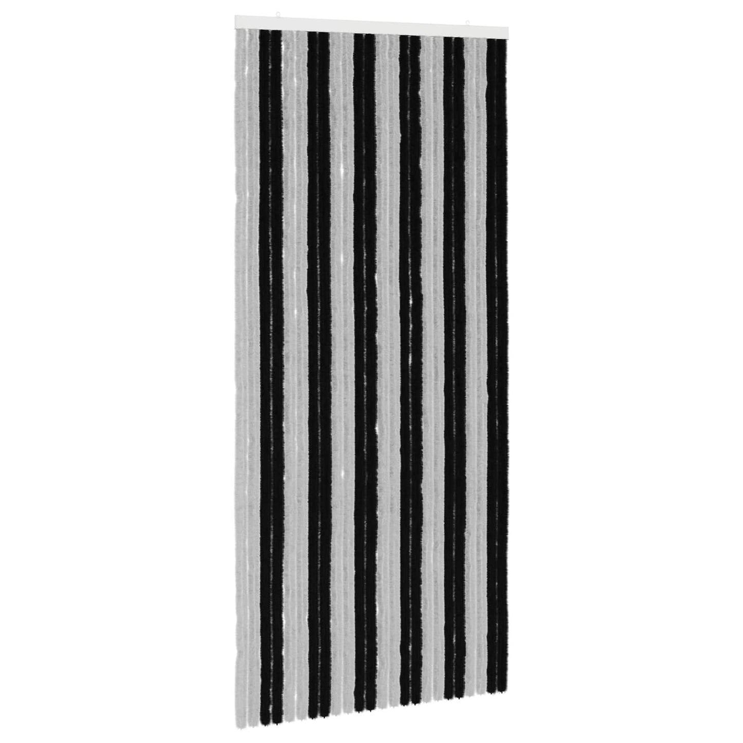 Insect Curtain Chenille Grey and Black 100 x 220 cm 100% PP