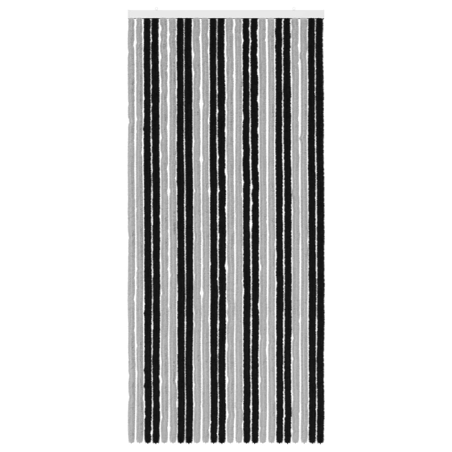 Insect Curtain Chenille Grey and Black 100 x 220 cm 100% PP