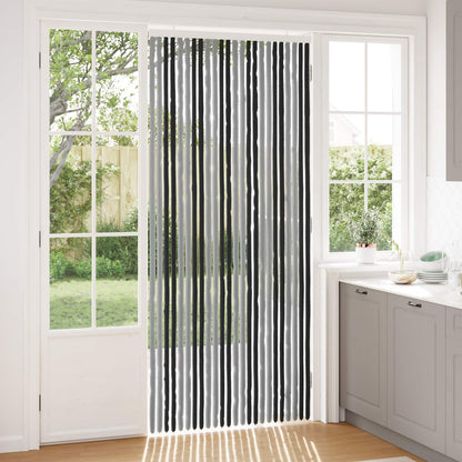 Insect Curtain Chenille Grey and Black 100 x 230 cm 100% PP