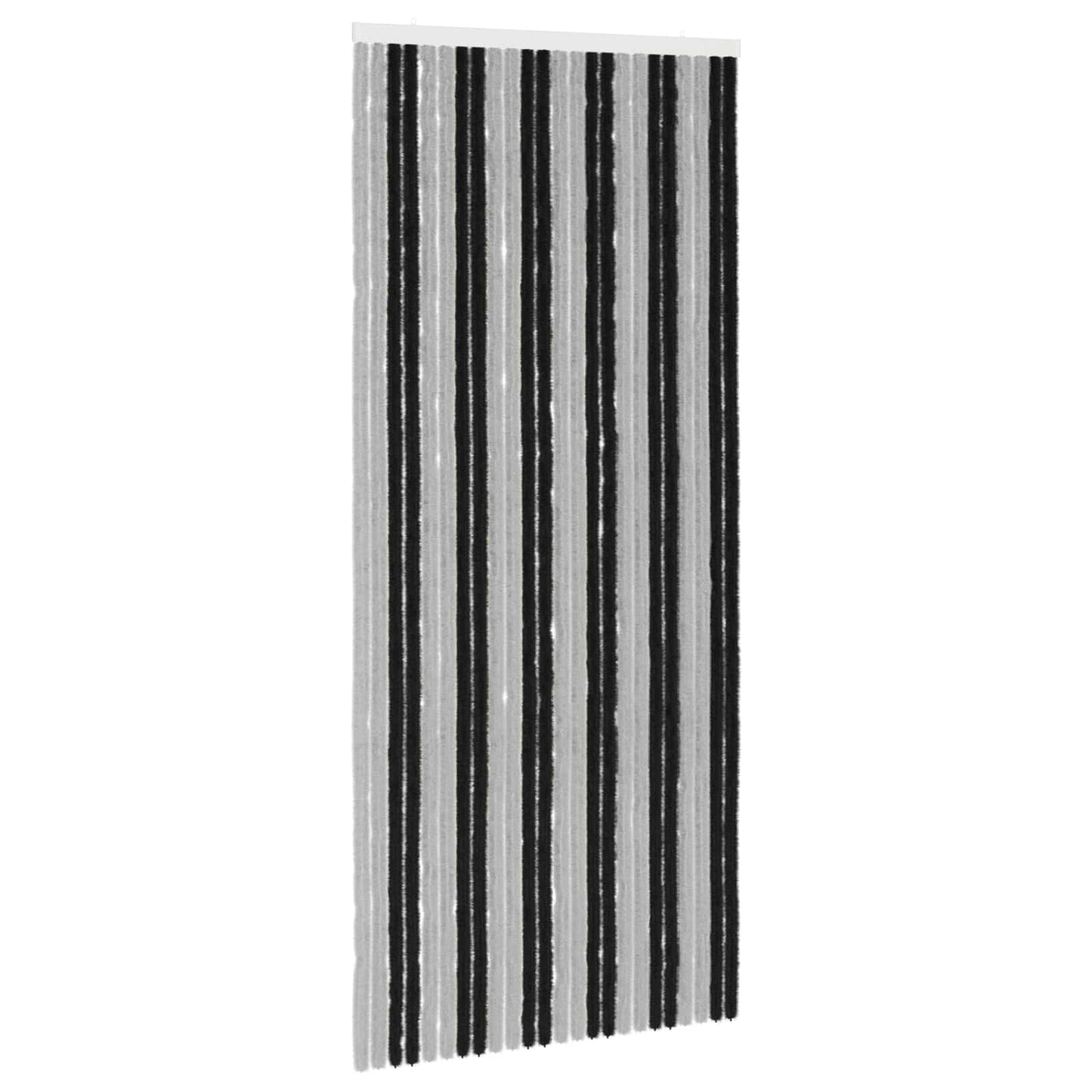 Insect Curtain Chenille Grey and Black 100 x 230 cm 100% PP
