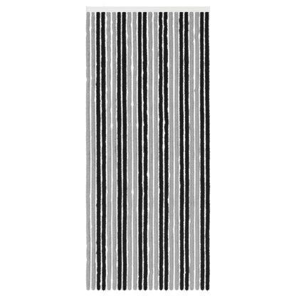 Insect Curtain Chenille Grey and Black 100 x 230 cm 100% PP