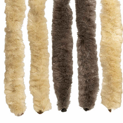 Insect Curtain Chenille Dark Brown and Beige 56 x 185 cm